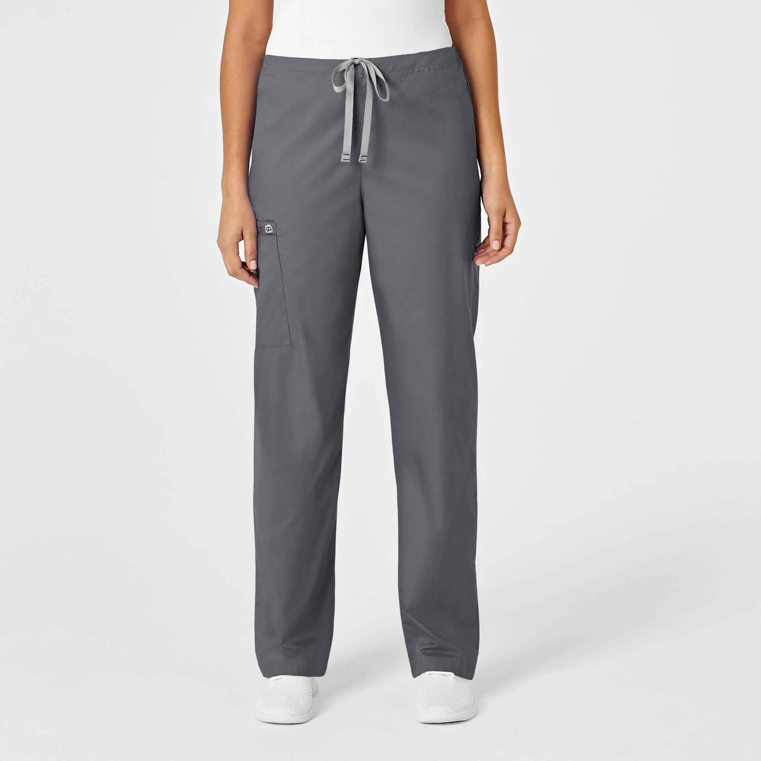 Classy Fit WonderWORK Unisex Drawstring Cargo Scrub Pant - Pewter