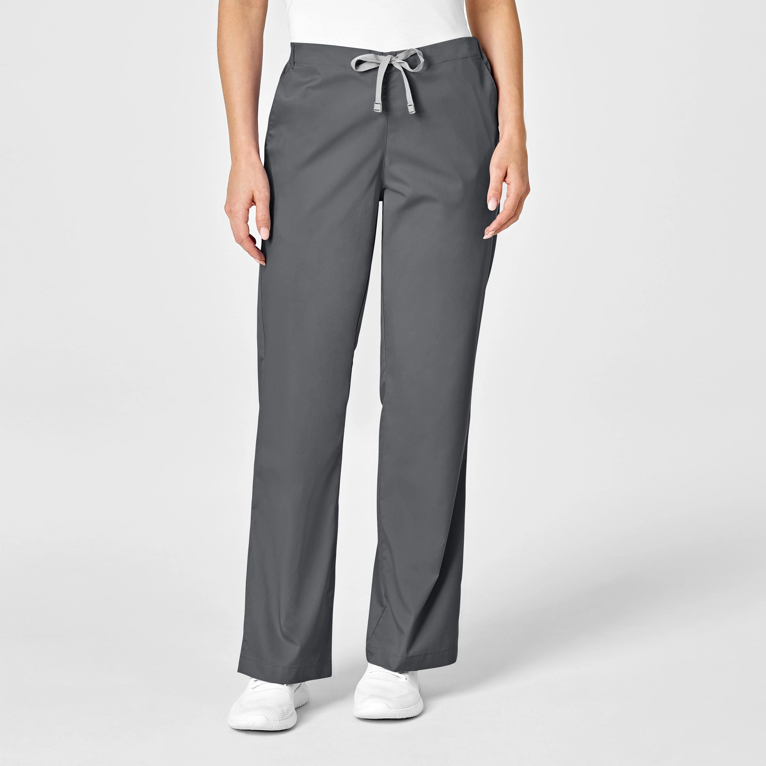 WonderWORK Women's Flare Leg Scrub Pant - Pewter LightweightWeave