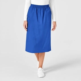 Chill Mode WonderWORK Women's Pull On Cargo Scrub Skirt - Royal