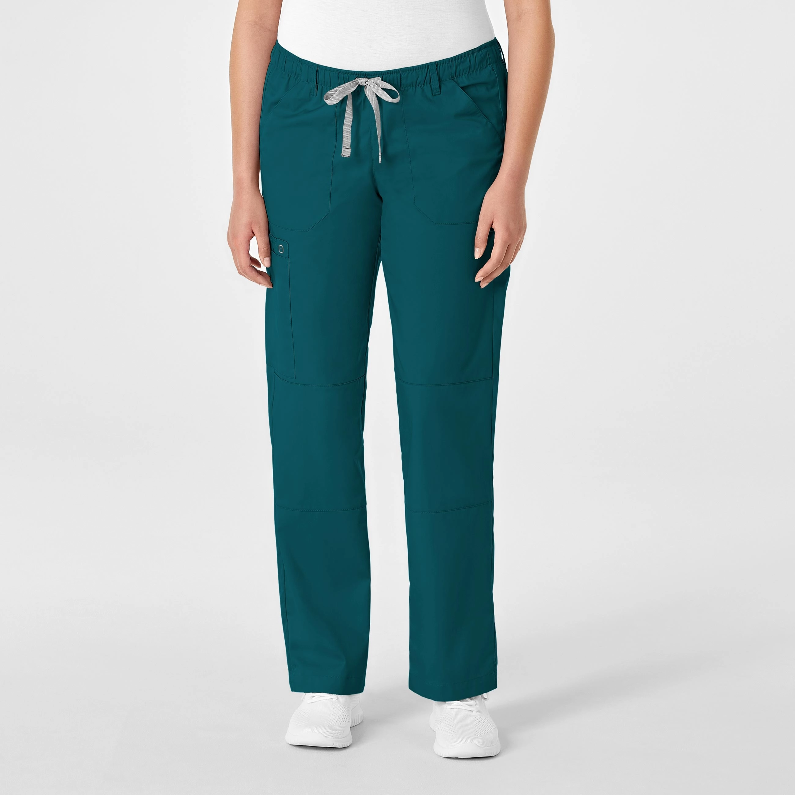 WonderWORK Women's Straight Leg Cargo Scrub Pant - Caribbean Slim Silhouette