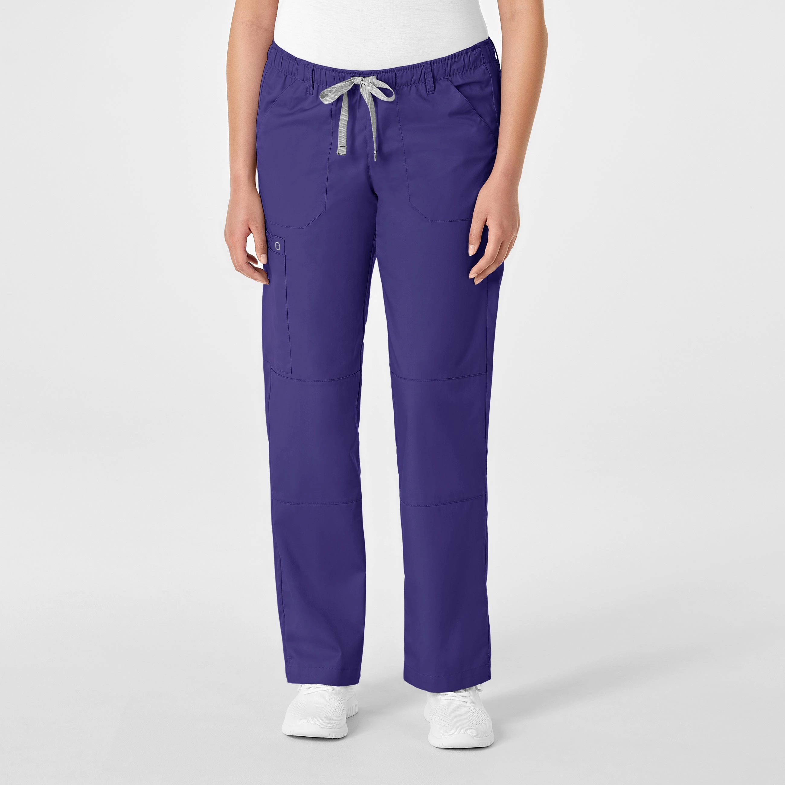 WonderWORK Women's Straight Leg Cargo Scrub Pant - Grape Versatile Layering Fashionable Design