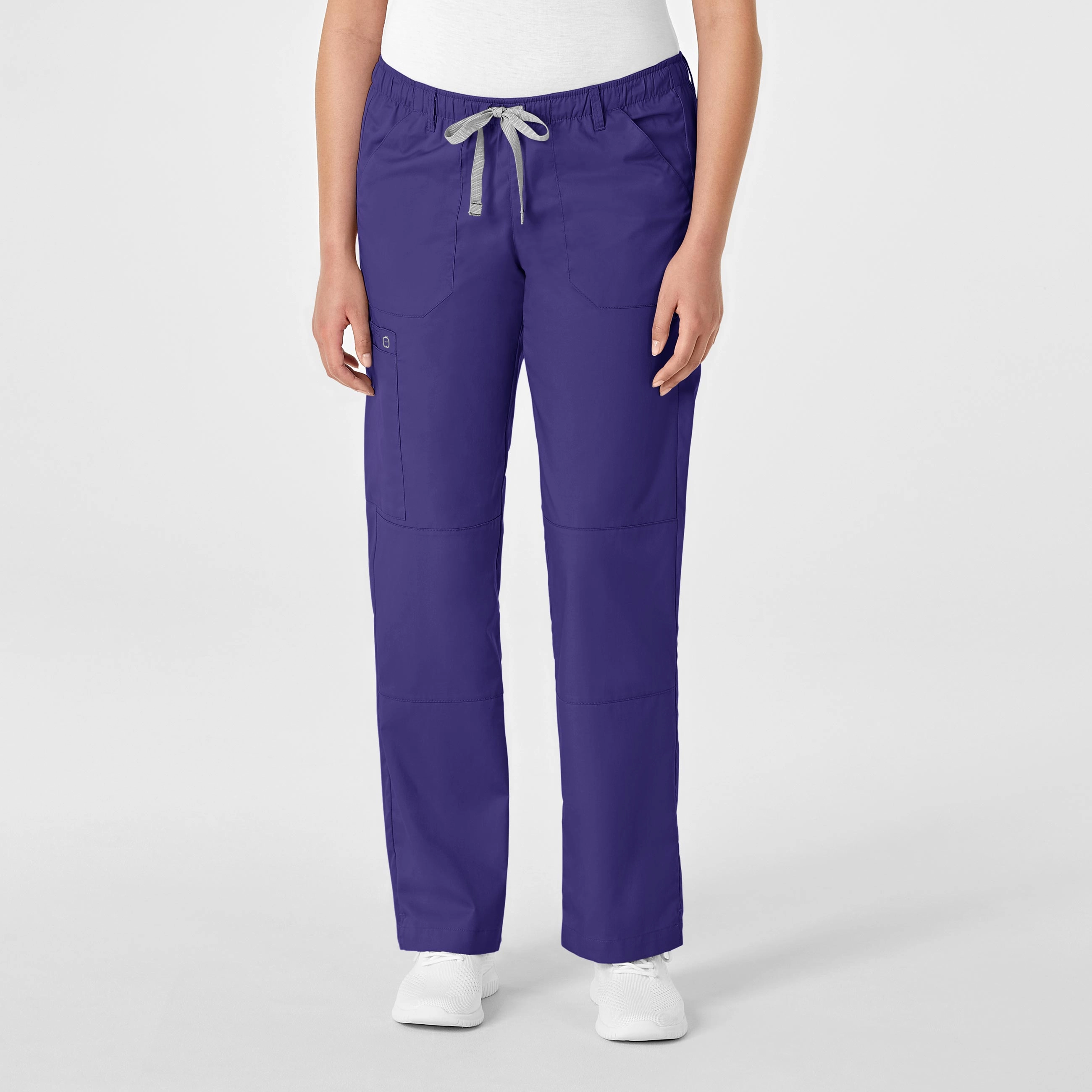 WonderWORK Women's Straight Leg Cargo Scrub Pant - Grape Soft and Light