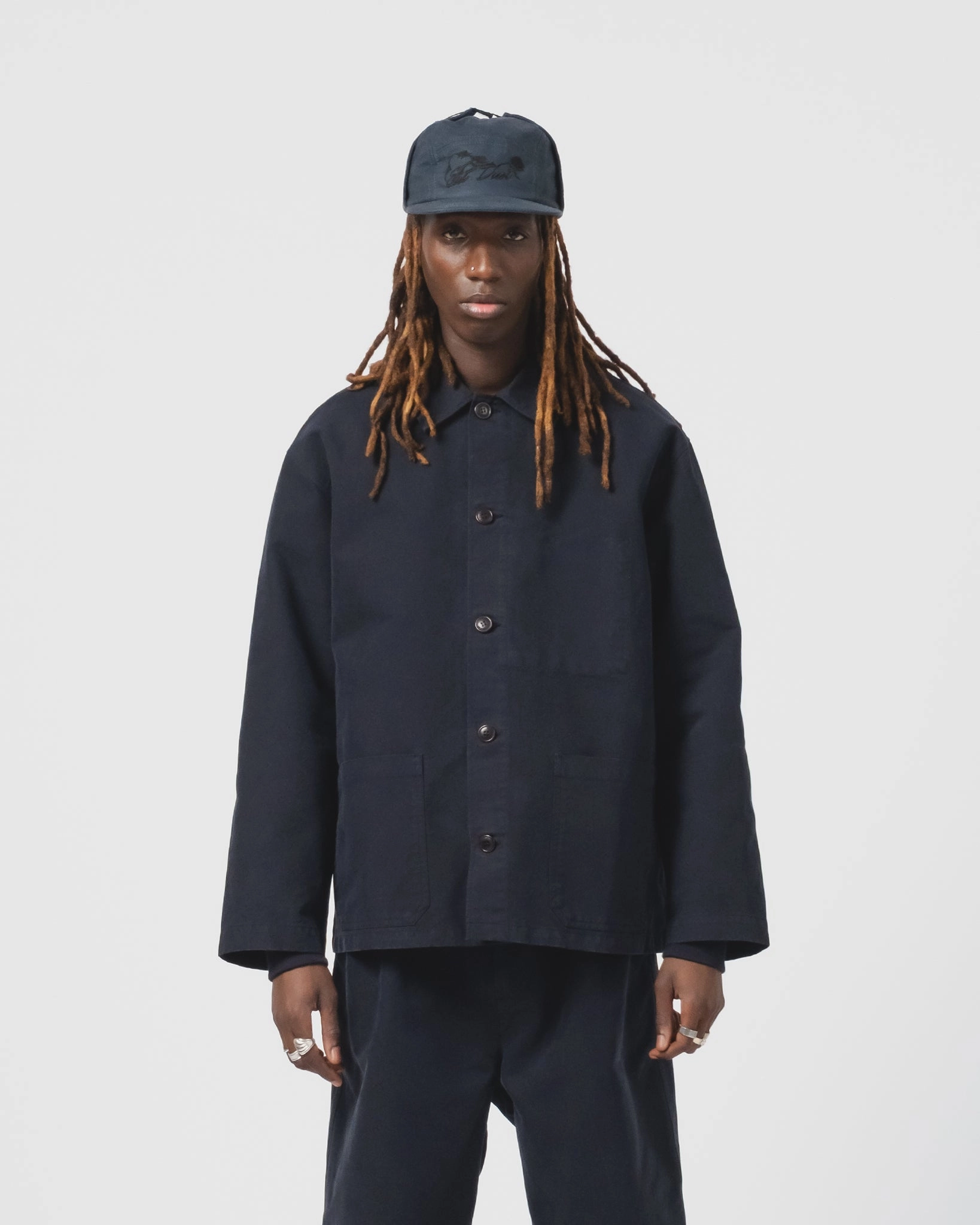 Coach Jacket Nebraska Cotton Inkt Blue morning wallet