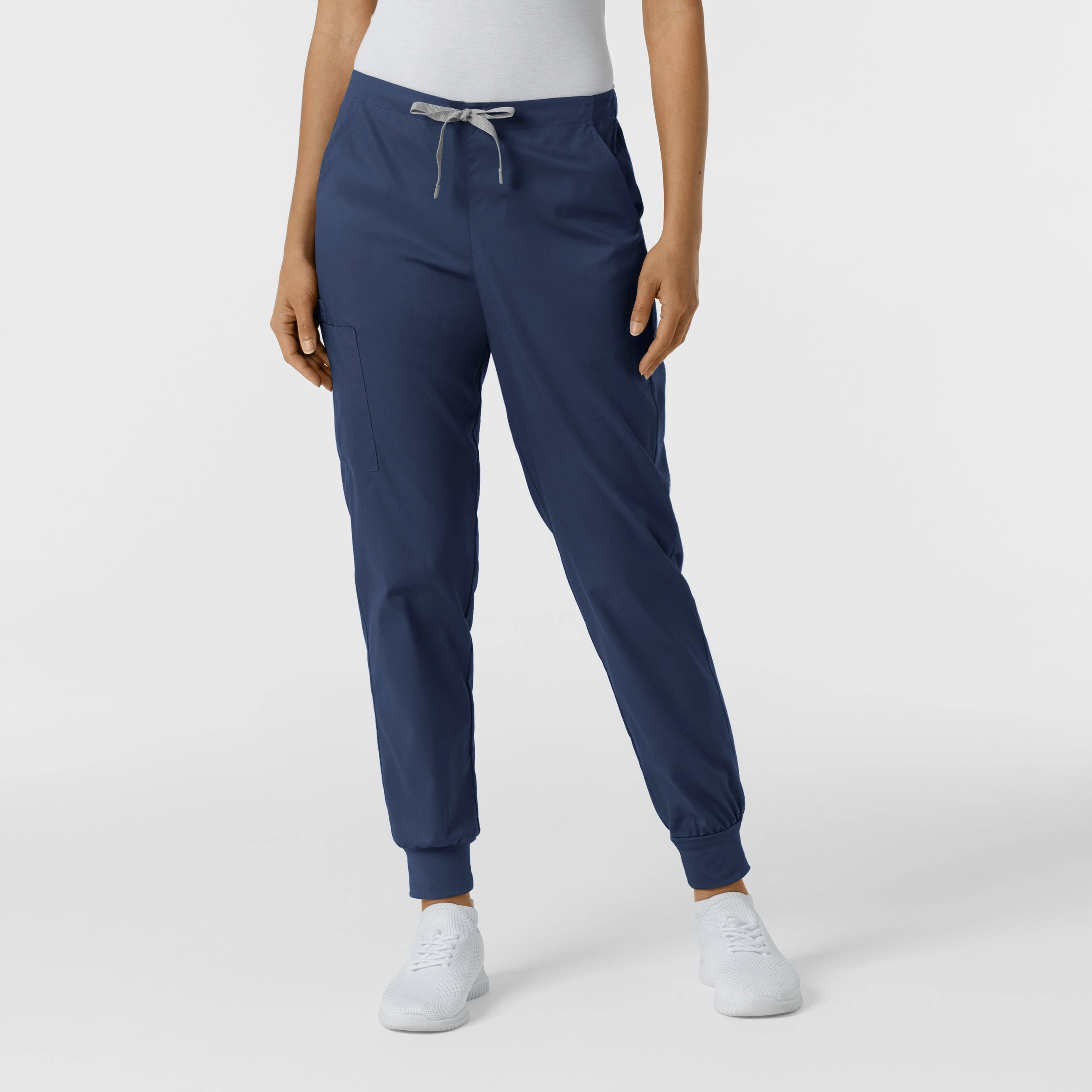 quick dry Full Coverage WORK Women's Cargo Jogger Scrub Pant - Navy