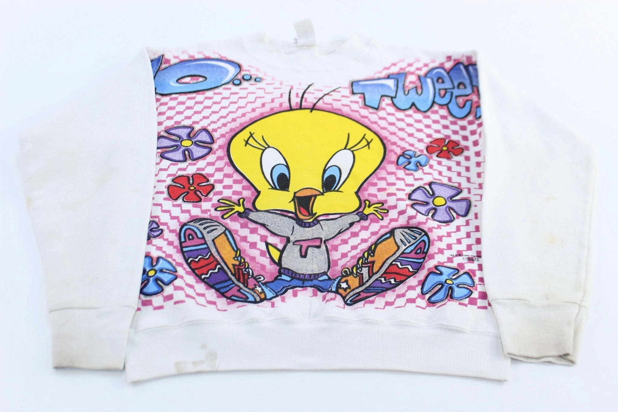 Youth 1995 Looney Tunes Tweety Graphic Sweatshirt Soft Feel Fashionable