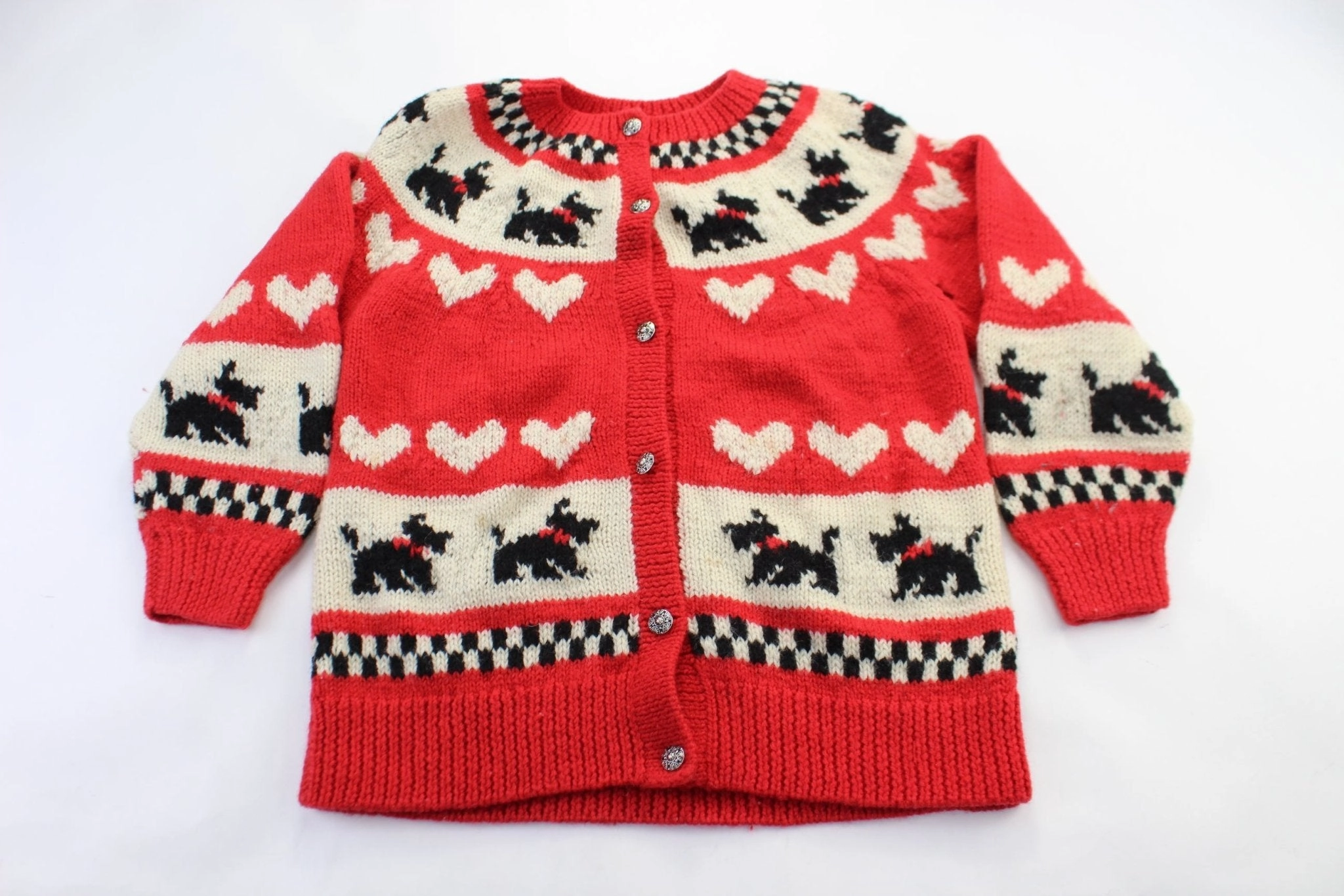 Youth One of a Kind by Shirley Duffy Knitted Cardigan Sweater Holiday Wear Cozy Street