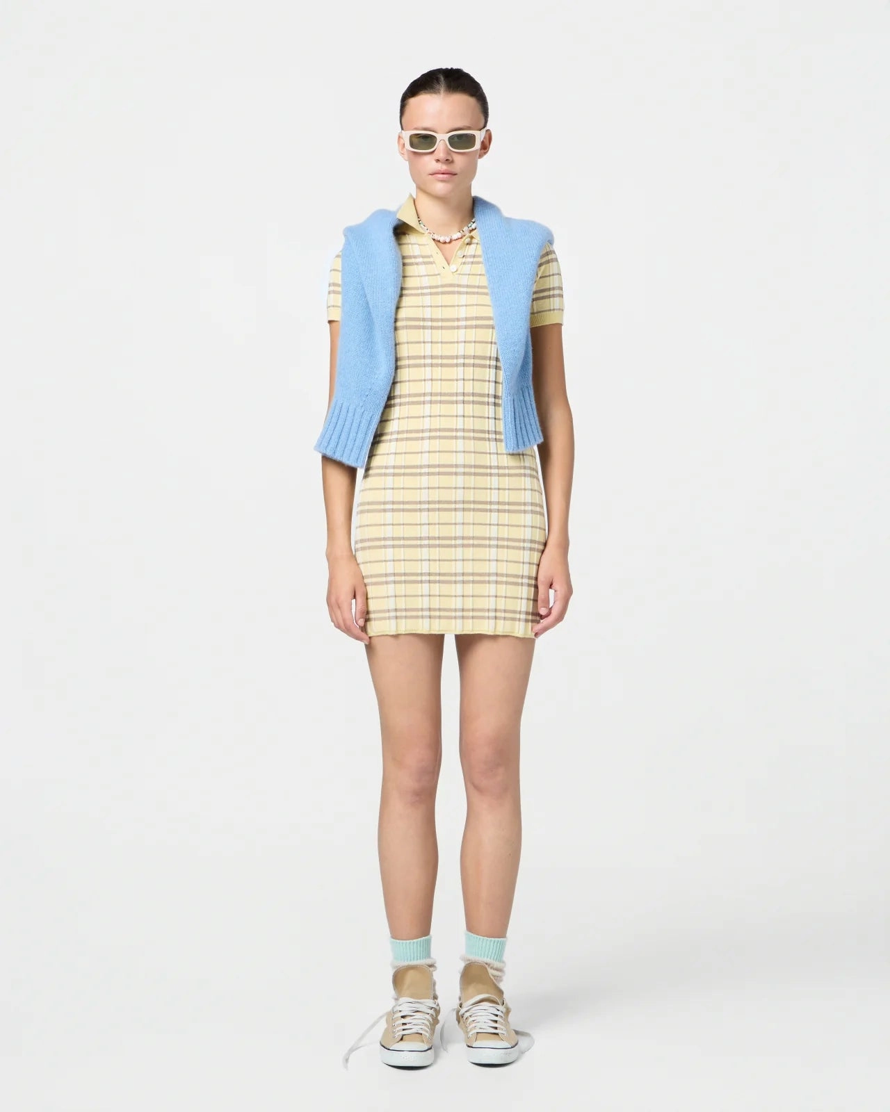 Plaid Polo Dress in Butter Combo Daily Layered